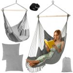 Gardlov 27387 Brazilské závěsné houpací křeslo s polštáři šedé – Zboží Mobilmania