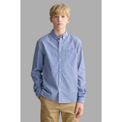 Gant Striped Shield Poplin Shirt College Blue – Zboží Dáma
