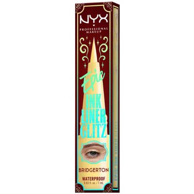 NYX Professional Makeup Bridgerton Royal Epic Ink Liner třpytivá linka na oči 02 Glitzed In Gold 1 ml – Zboží Mobilmania