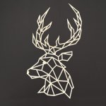 Amadea dřevěná dekorace Jelen na zeď 41 cm – Sleviste.cz