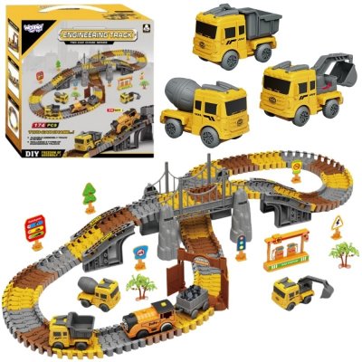 Woopie Elektrická autodráha Staveniště (174 dílků) – Zboží Dáma