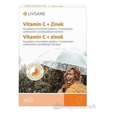 Livsane vitamín C 240 mg + zinek 10 mg 60 tablet – Hledejceny.cz