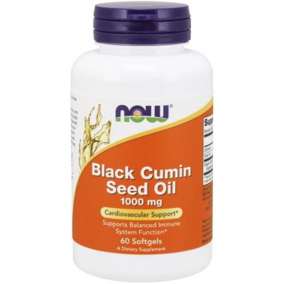 Now Foods Black Cumin Seed Oil černucha setá 1000 mg 60 softgel kapslí