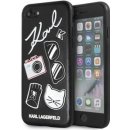 Pouzdro Karl Lagerfeld Pins Hard Case iPhone 7/8 černé KLHCI8PIN