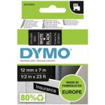 Dymo bílý tisk/černý podklad, 7m, 12mm, S0720610 – Zboží Dáma