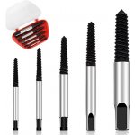 5dílná sada vytahovačů šroubů, Vytahovač šroubů HSS M4-M18, Levoruký nástroj pro vytahování – Sleviste.cz