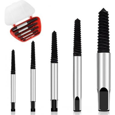 5dílná sada vytahovačů šroubů, Vytahovač šroubů HSS M4-M18, Levoruký nástroj pro vytahování – Sleviste.cz