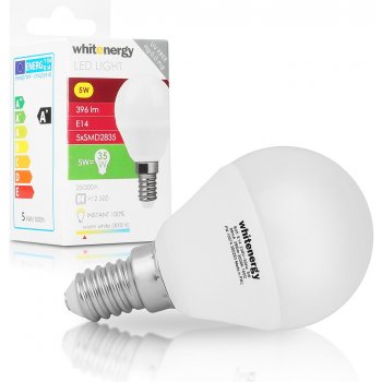 Whitenergy Led žárovka SMD2835 B45 E14 5W bílá mléčná