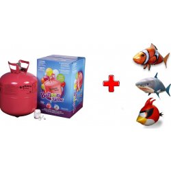 Specifikace Hélium na 30 balónků Balloon Time + AirSwimmers Airswimmers:  Žralok + Helium na 30 balonků - Heureka.cz