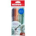 Kores K0 Pen Vintage Style sada 6 retro barev se zlatým potiskem – Zboží Dáma