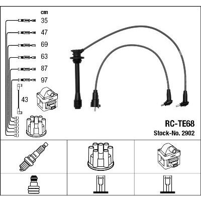 NGK 2902 Sada kabelů pro zapalování (2902) – Zboží Mobilmania