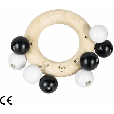 DETOA Kroužek kuličky černá + bílá – Zboží Dáma