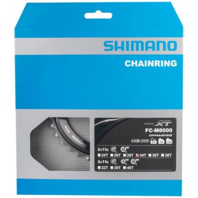 SHIMANO převodník - DEORE XT M8000 34 - černá