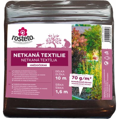 Neotex netkaná textilie Rosteto hnědočerný 70g 10 x 1,6 m – Sleviste.cz