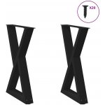 Omaxi 958854 Nohy k jídelnímu stolu 2 ks černé 60 x 72-73,3 cm ocelové – Sleviste.cz