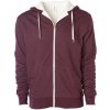 Pánská mikina Independent Unisex mikina na zip EXP90SHZ Burgundy Heather