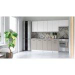 FRONTI Kuchyňská linka ALIMOS 240cm Bílá/Kamenny – Hledejceny.cz