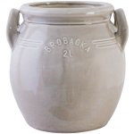 Kameninový květináč Brobacka Beige High 17x17 cm Strömshaga – Zboží Dáma