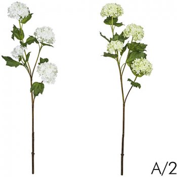 Umělá květina Sia Home Fashion Kalina bílá/zelená (cena za ks)