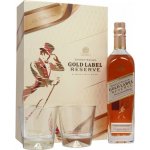 Johnnie Walker Gold Label Reserve 40% 0,7 l (dárkové balení 2 sklenice) – Zboží Mobilmania