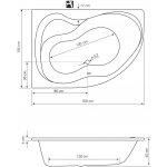 AQUALINE CIDLINA 160 x 105 cm G3615 – Zboží Mobilmania