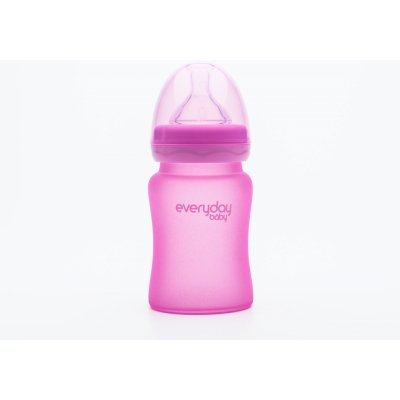 Everyday Baby Láhev sklo senzor pink 150ml