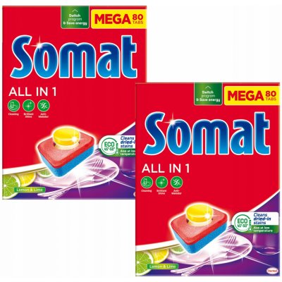 Somat Tablety do myčky all in one Lemon 2 x 80 ks – Zbozi.Blesk.cz