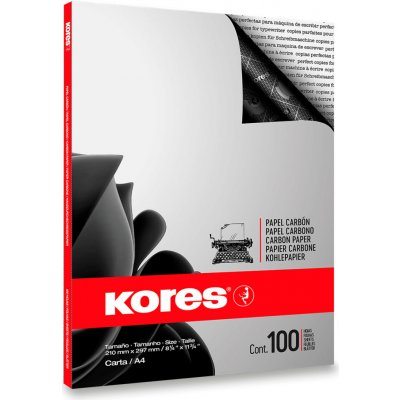 Kores 1200 A4 21 x 29,7 cm / černý uhlový / 100 listů (78492) – Hledejceny.cz