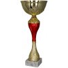 Pohár a trofej Kovový pohár Zlato-červený 32 cm 12 cm