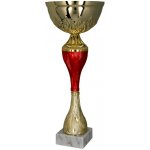 Kovový pohár Zlato-červený 32 cm 12 cm – Zboží Dáma
