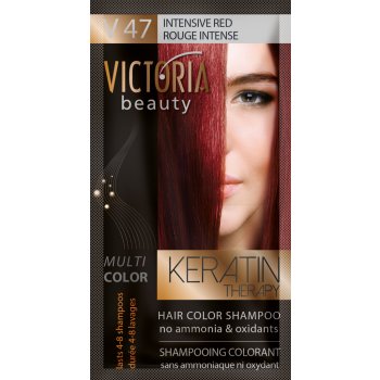 Victoria Beauty Keratin Therapy tónovací šampón na vlasy V 47 Intensive Red 4-8 umytí