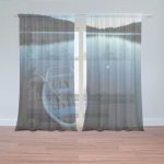 Sablio Záclony Loďka na jezeře: 2ks 150x250cm – Hledejceny.cz
