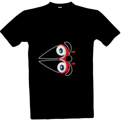 Tričko s potiskem Co vlastě vidíš-Opticky klam pánské Černá – Zboží Mobilmania