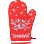 Forbyt Kuchyňská chňapka Folk podklad červený 1 ks 18 x 28 cm – Sleviste.cz