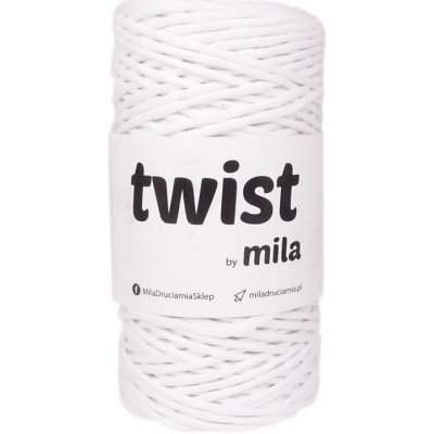 Mila Twist 3 mm macrame provázek bílý – Zboží Dáma