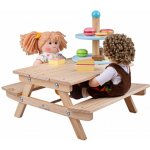 Bigjigs Toys Drevená pikniková lavička pre bábiky – Zboží Dáma