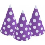 GODAN Čepička papírová fialová s puntíkem 6ks – Sleviste.cz