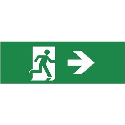 Panlux Samolepka nouzový východ - šipka vpravo 240x90 mm – Hledejceny.cz