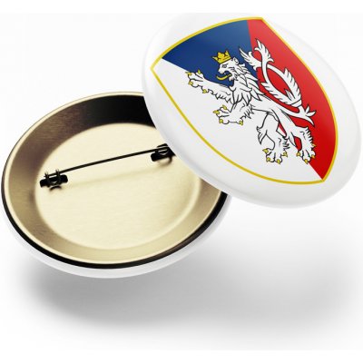 CZECHMANIA Placka erb se lvem bílá – Zboží Mobilmania