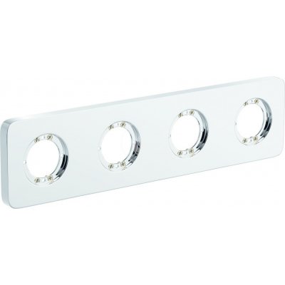 Ideal Standard ARCHIMODULE 4-otvorová rozeta SOFT 83 x 332 mm, chrom - A1543AA – Hledejceny.cz