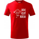 Budu velký brácha tričko dětské bavlněné červená – Hledejceny.cz