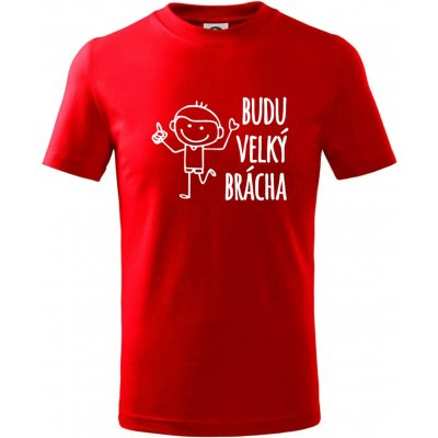 Budu velký brácha tričko dětské bavlněné červená – Hledejceny.cz