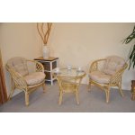 Ratanová sedací souprava Bahama malá medová polstry béžový melír – Zboží Dáma Ratanová sedací souprava Bahama malá medová polstry béžový melír – Zboží Dáma