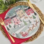Ginger Ray Talíře papírové Vánoční vesnička 25 cm – Zboží Mobilmania