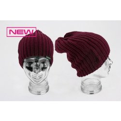 Sticky Baits Zimní čepice Maroon Knitted Beanie