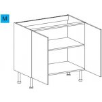 EBS ES902DB skříňka spodní dvoudvéřová 90 cm bílá lesk 1 set – Zboží Dáma