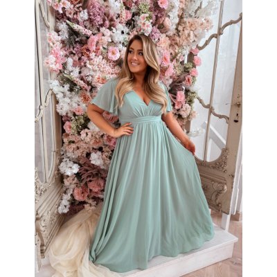 Zazza společenské světle zelené šaty – Sleviste.cz