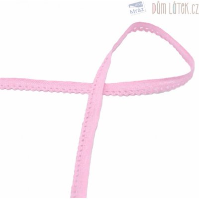 Krajka paličkovaná růžová, šíře 10 mm – Hledejceny.cz