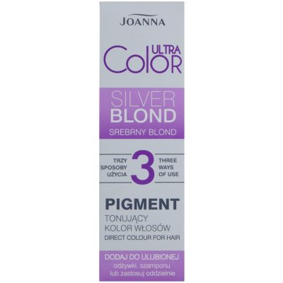 Joanna Ultra Color Barva na vlasy Tónovaný pigment Stříbrná blond 100 ml – Zboží Mobilmania