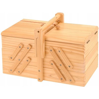 n/n Dřevěný box na šicí potřeby - klasický s 5 přihrádkami – Zboží Dáma